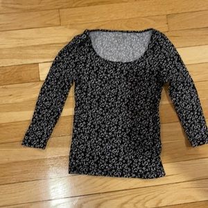 Mudd Black flower power top
